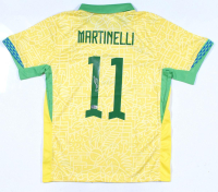 Gabriel Martinelli Signed Brazil National Team Adidas Authentic Jersey (Beckett) at PristineAuction.com