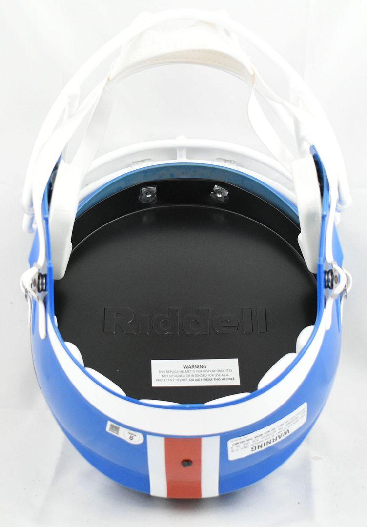 Troy Franklin Signed Broncos Full-Size Throwback Alternate Speed Helmet (Beckett) at PristineAuction.com Troy Franklin Signed Broncos Full-Size Throwback Alternate Speed Helmet (Beckett) at PristineAuction.com