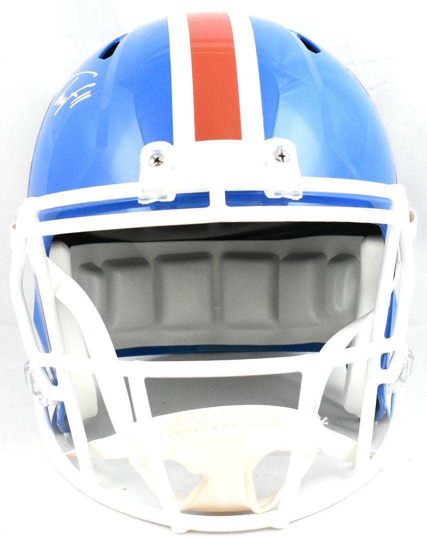 Troy Franklin Signed Broncos Full-Size Throwback Alternate Speed Helmet (Beckett) at PristineAuction.com Troy Franklin Signed Broncos Full-Size Throwback Alternate Speed Helmet (Beckett) at PristineAuction.com