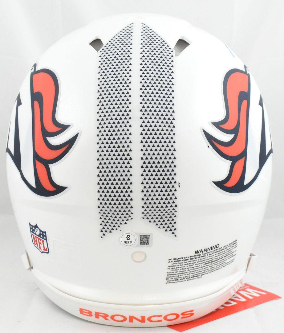 Troy Franklin Signed Broncos Full-Size Authentic On-Field Speed Helmet (Beckett) at PristineAuction.com Troy Franklin Signed Broncos Full-Size Authentic On-Field Speed Helmet (Beckett) at PristineAuction.com