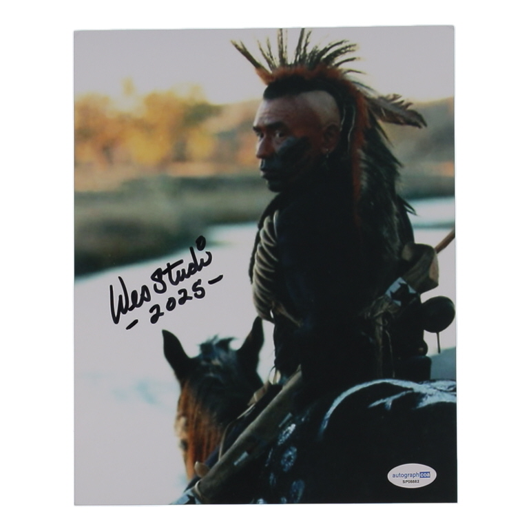 Wes Studi Signed "Dances With Wolves" 8x10 Photo Inscribed "2025" (ACOA) at PristineAuction.com Wes Studi Signed "Dances With Wolves" 8x10 Photo Inscribed "2025" (ACOA) at PristineAuction.com