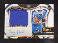 Ray Davis 2024 Select Jumbo Rookie Signature Swatches Prizm White #40 #47/75 RC at PristineAuction.com