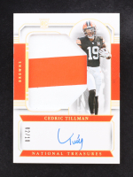 Cedric Tillman 2023 National Treasures Rookie Jumbo Swatches Autographs #4 #02/10 RC at PristineAuction.com