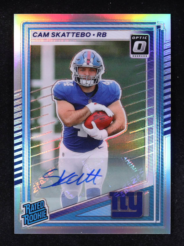 Cam Skattebo 2025 Donruss Optic Rated Rookies Preview Autographs #302 RC at PristineAuction.com Cam Skattebo 2025 Donruss Optic Rated Rookies Preview Autographs #302 RC at PristineAuction.com