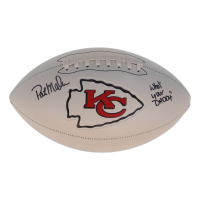 Patrick Mahomes Sr. Signed Chiefs Logo Football Inscribed "Who's Your Daddy?" (Schwartz) at PristineAuction.com
