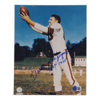 Dante "Gluefingers" Lavelli Signed Browns 8x10 Photo Inscribed "HOF 1975" (Beckett) at PristineAuction.com