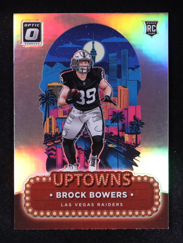 Brock Bowers 2024 Panini Optic Uptowns #8 RC at PristineAuction.com Brock Bowers 2024 Panini Optic Uptowns #8 RC at PristineAuction.com