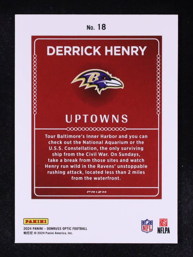 Derrick Henry 2024 Panini Optic Uptowns #18 at PristineAuction.com Derrick Henry 2024 Panini Optic Uptowns #18 at PristineAuction.com