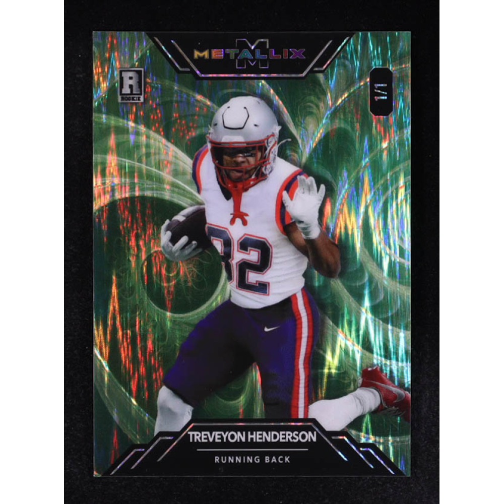 TreVeyon Henderson 2024 Wild Card Metallix Emerald Shock #WMFTH #1/1 RC at PristineAuction.com