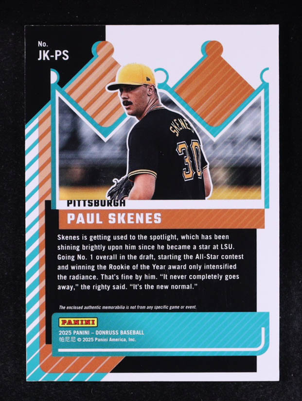Paul Skenes 2025 Panini Jersey Kings #JK-PS at PristineAuction.com Paul Skenes 2025 Panini Jersey Kings #JK-PS at PristineAuction.com