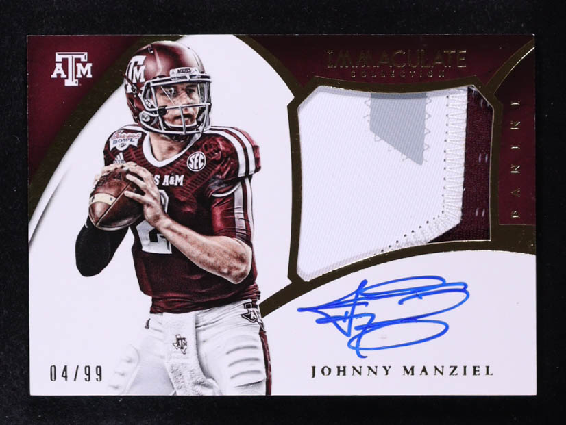 Johnny Manziel 2015 Panini Immaculate Collections Auto #30 RC #04/99 at PristineAuction.com Johnny Manziel 2015 Panini Immaculate Collections Auto #30 RC #04/99 at PristineAuction.com