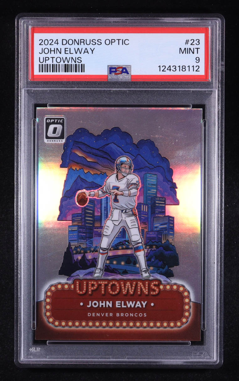 John Elway 2024 Panini Donruss Optic Uptowns #23 (PSA 9) at PristineAuction.com John Elway 2024 Panini Donruss Optic Uptowns #23 (PSA 9) at PristineAuction.com