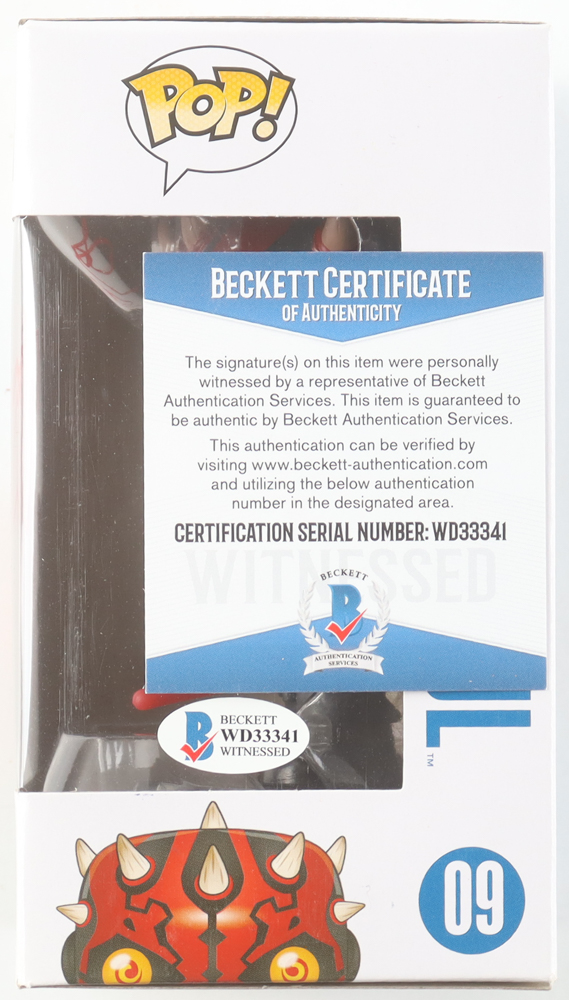 Ray Park Signed "Star Wars" #09 Darth Maul Funko Pop! Vinyl Figure (Beckett) at PristineAuction.com Ray Park Signed "Star Wars" #09 Darth Maul Funko Pop! Vinyl Figure (Beckett) at PristineAuction.com