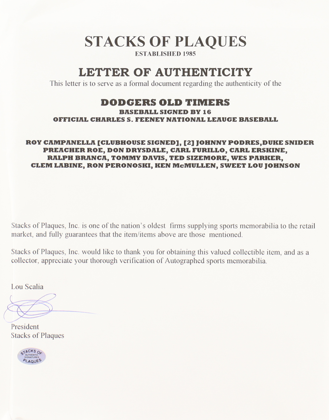 Dodgers Old Timers ONL Baseball Signed by (15) with Johnny Podres, Duke Snider, Preacher Roe, Don Drysdale (SOP) at PristineAuction.com Dodgers Old Timers ONL Baseball Signed by (15) with Johnny Podres, Duke Snider, Preacher Roe, Don Drysdale (SOP) at PristineAuction.com