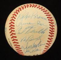 Dodgers Old Timers ONL Baseball Signed by (15) with Johnny Podres, Duke Snider, Preacher Roe, Don Drysdale (SOP) at PristineAuction.com