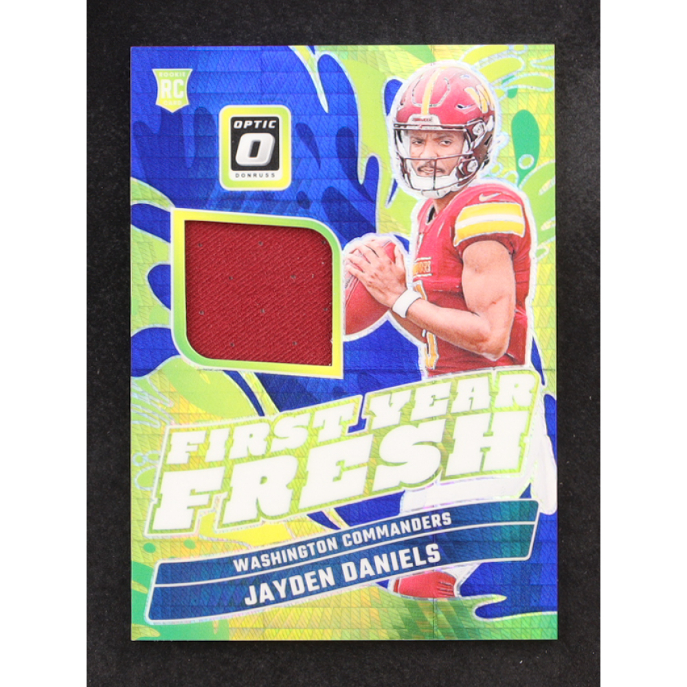 Jayden Daniels 2024 Panini Donruss Optic First Year Fresh #FYF-JDS RC at PristineAuction.com