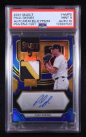 Paul Skenes 2024 Select Autograph Memorabilia Prizms Blue #29 RC #17/35 (PSA 9 | Auto 10) at PristineAuction.com