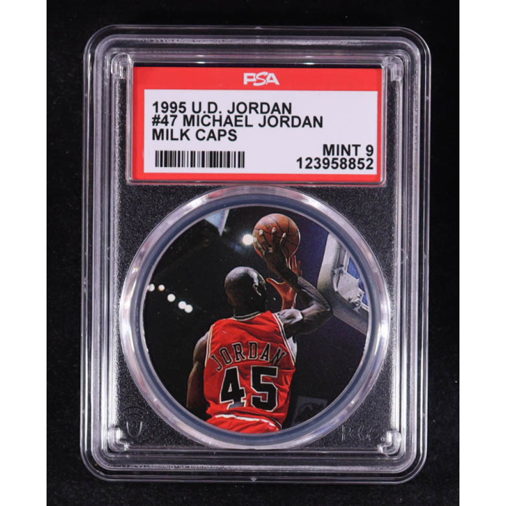 Michael Jordan 1995 Upper Deck Michael Jordan Milk Caps #47 (PSA 9) at PristineAuction.com