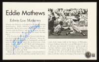 Eddie Matthews Signed Braves News Article Cutout (Beckett) at PristineAuction.com