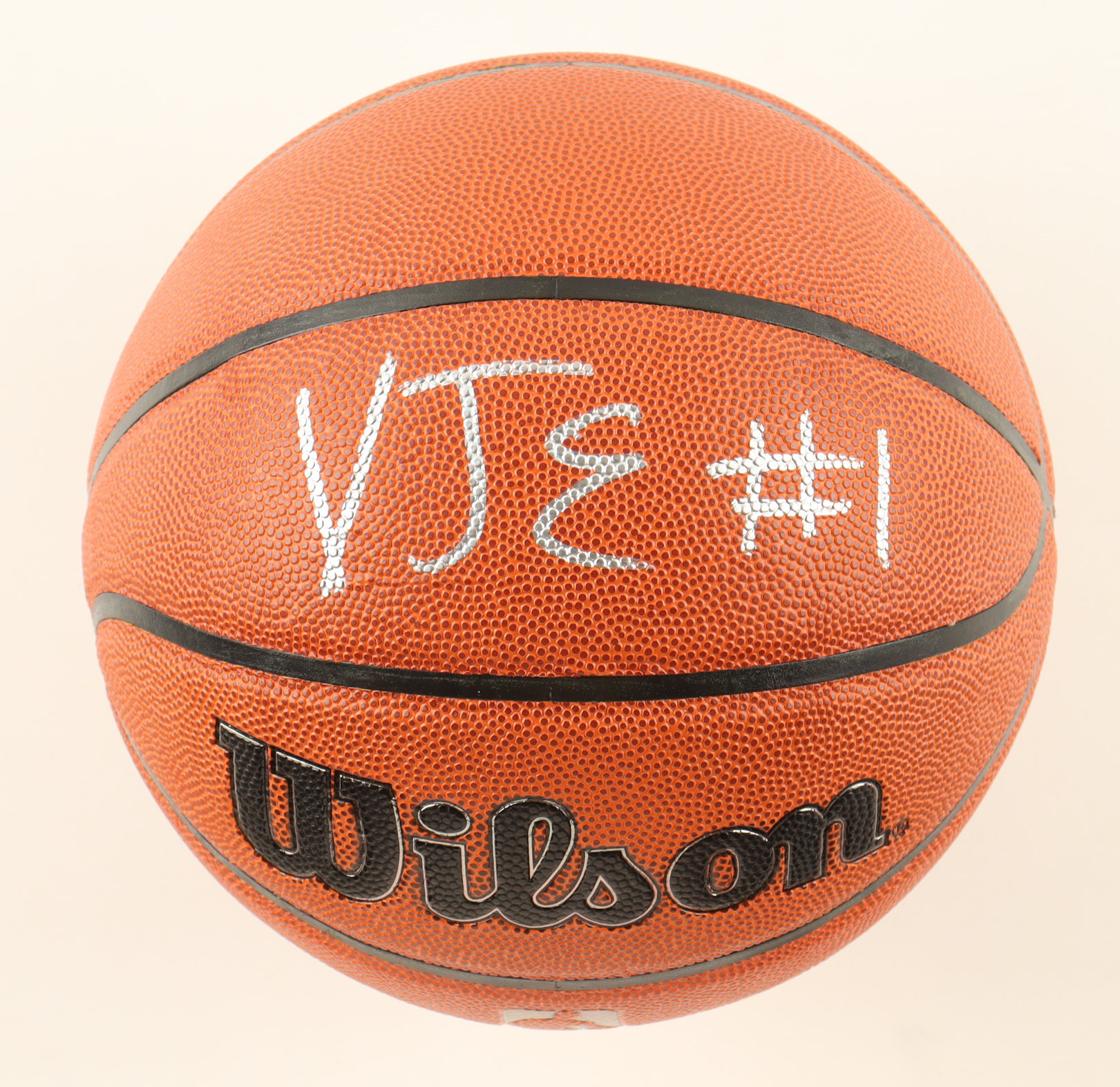 V. J. Edgecombe Signed NBA Basketball (Beckett) at PristineAuction.com V. J. Edgecombe Signed NBA Basketball (Beckett) at PristineAuction.com