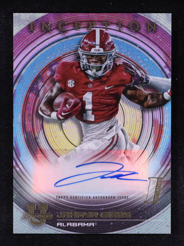 Jahmyr Gibbs 2022-23 Bowman Inception University Autographs #BIAJG RC