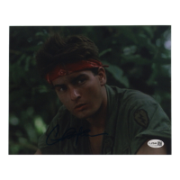 Charlie Sheen Signed "The Platoon" 8x10 Photo (JSA) at PristineAuction.com