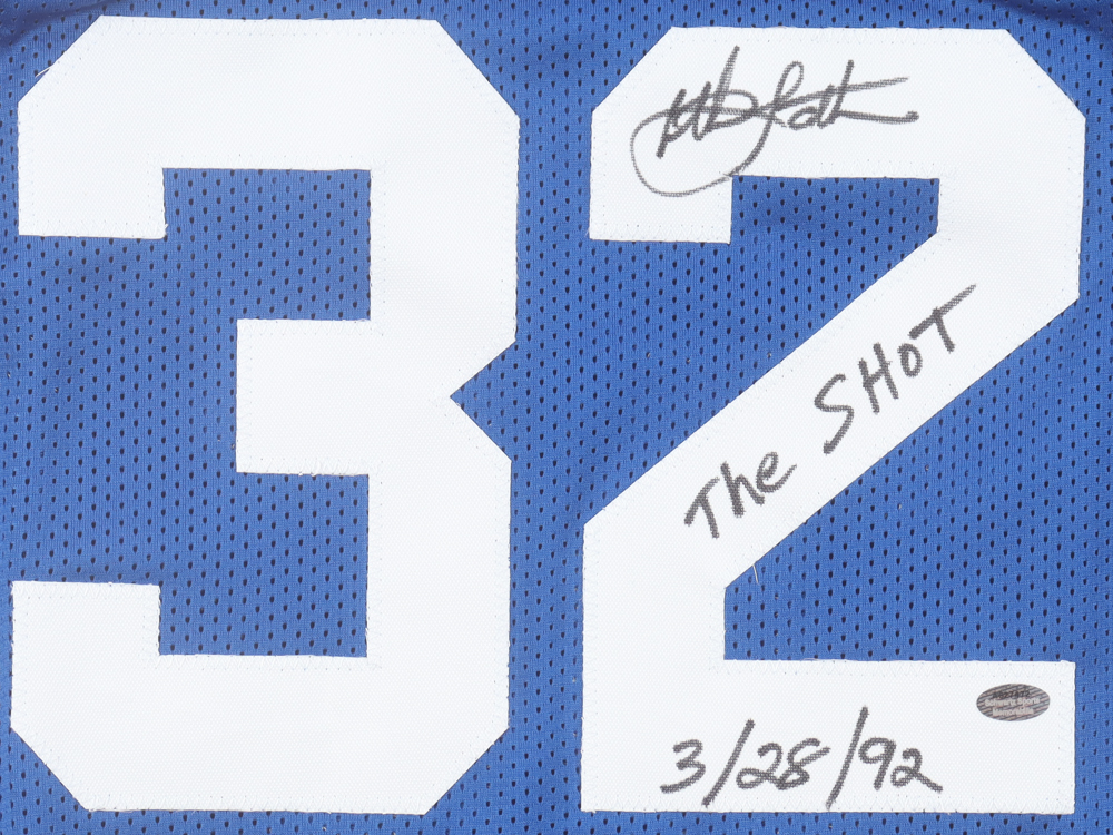 Christian Laettner Signed Jersey Inscribed "The Shot 3/28/32" (Schwartz) at PristineAuction.com Christian Laettner Signed Jersey Inscribed "The Shot 3/28/32" (Schwartz) at PristineAuction.com