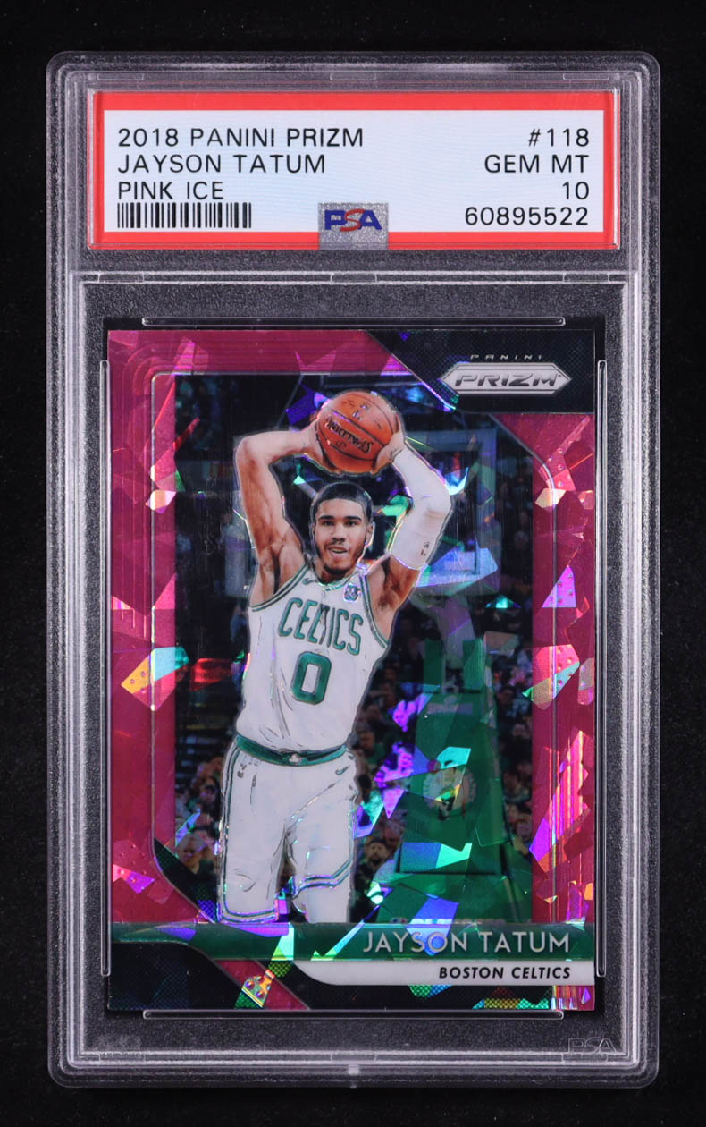 Jayson Tatum 2018-19 Panini Prizm Prizms Pink Ice #118 (PSA 10) at PristineAuction.com Jayson Tatum 2018-19 Panini Prizm Prizms Pink Ice #118 (PSA 10) at PristineAuction.com