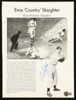 Enos Slaughter Signed Yankees News Article Cutout (Beckett) at PristineAuction.com