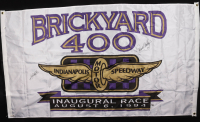 Darrell Waltrip & A. J. Foyt Signed "Brickyard 400" Inaugural Race Banner (PSA) at PristineAuction.com