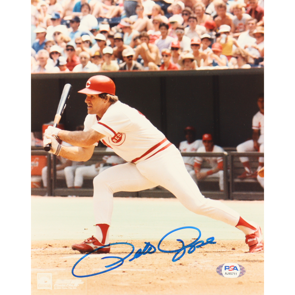 Pete Rose Signed Reds 8x10 Photo (PSA) at PristineAuction.com