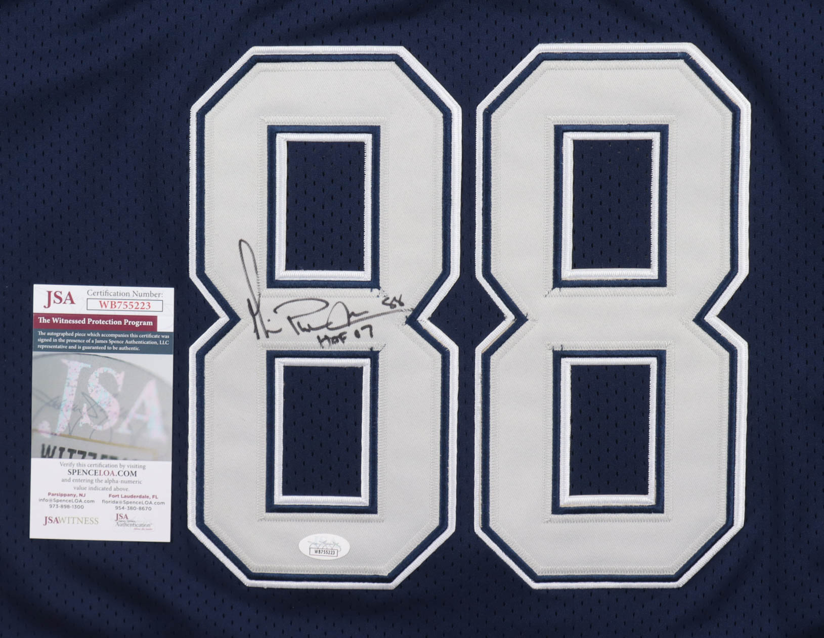 Michael Irvin Signed Cowboys Mitchell & Ness Authentic Jersey Inscribed "HOF 07" (JSA) at PristineAuction.com Michael Irvin Signed Cowboys Mitchell & Ness Authentic Jersey Inscribed "HOF 07" (JSA) at PristineAuction.com