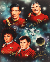 "Star Trek" 8x10 Photo Cast-Signed By (4) with George Takei, James Doohan, Walter Koenig, Nichelle Nichols (Beckett) at PristineAuction.com