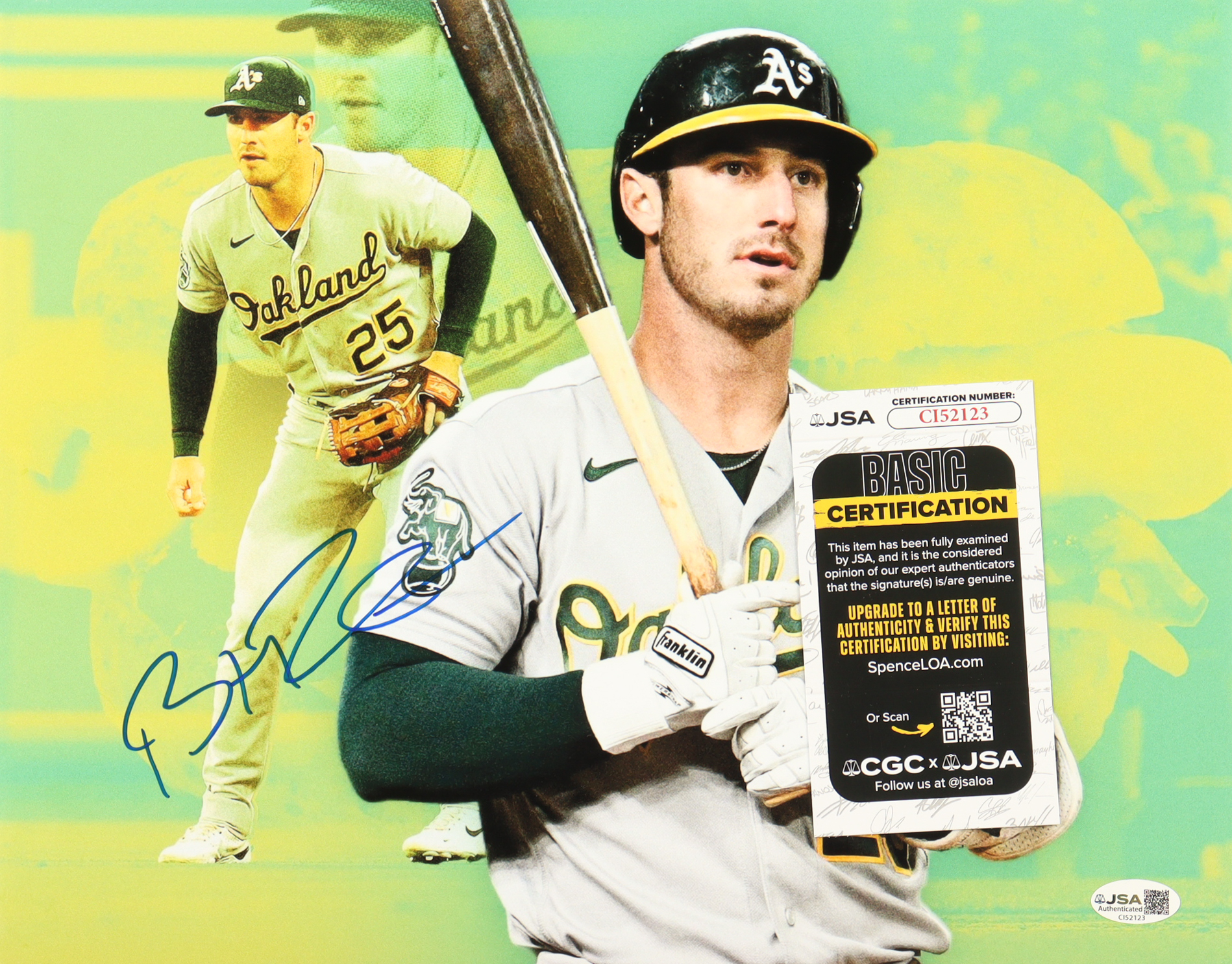 Brent Rooker Signed Athletics 11x14 Photo (JSA) at PristineAuction.com Brent Rooker Signed Athletics 11x14 Photo (JSA) at PristineAuction.com