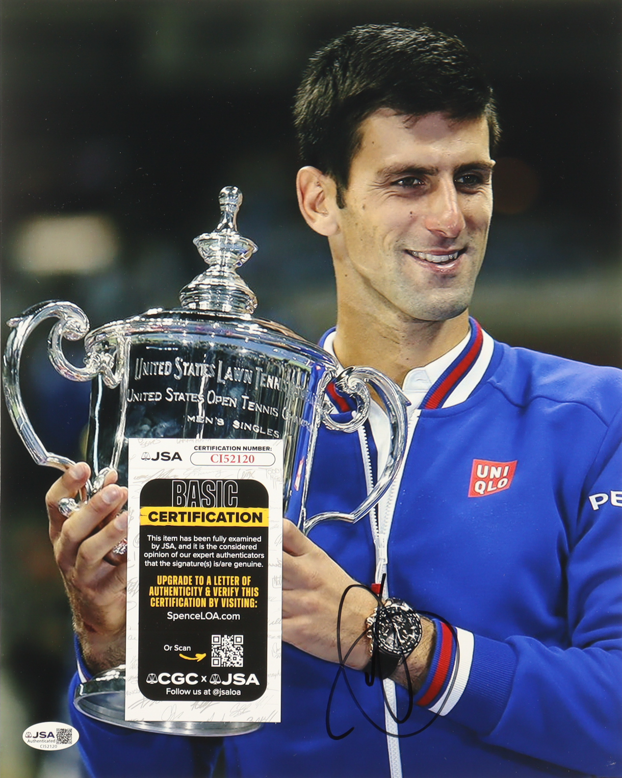 Novak Djokovic Signed 11x14 Photo (JSA) at PristineAuction.com Novak Djokovic Signed 11x14 Photo (JSA) at PristineAuction.com