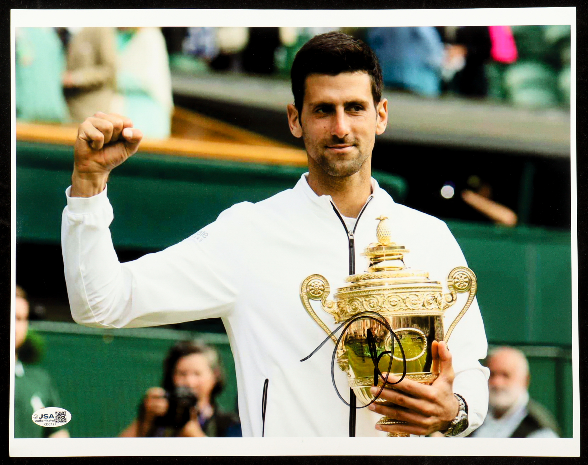 Novak Djokovic Signed 11.25x14.25 Photo (JSA) at PristineAuction.com Novak Djokovic Signed 11.25x14.25 Photo (JSA) at PristineAuction.com