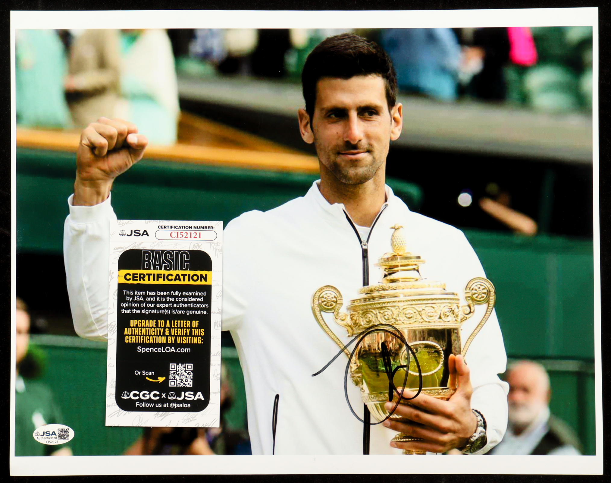 Novak Djokovic Signed 11.25x14.25 Photo (JSA) at PristineAuction.com Novak Djokovic Signed 11.25x14.25 Photo (JSA) at PristineAuction.com