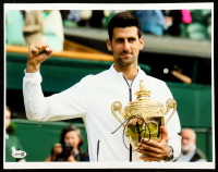Novak Djokovic Signed 11.25x14.25 Photo (JSA) at PristineAuction.com