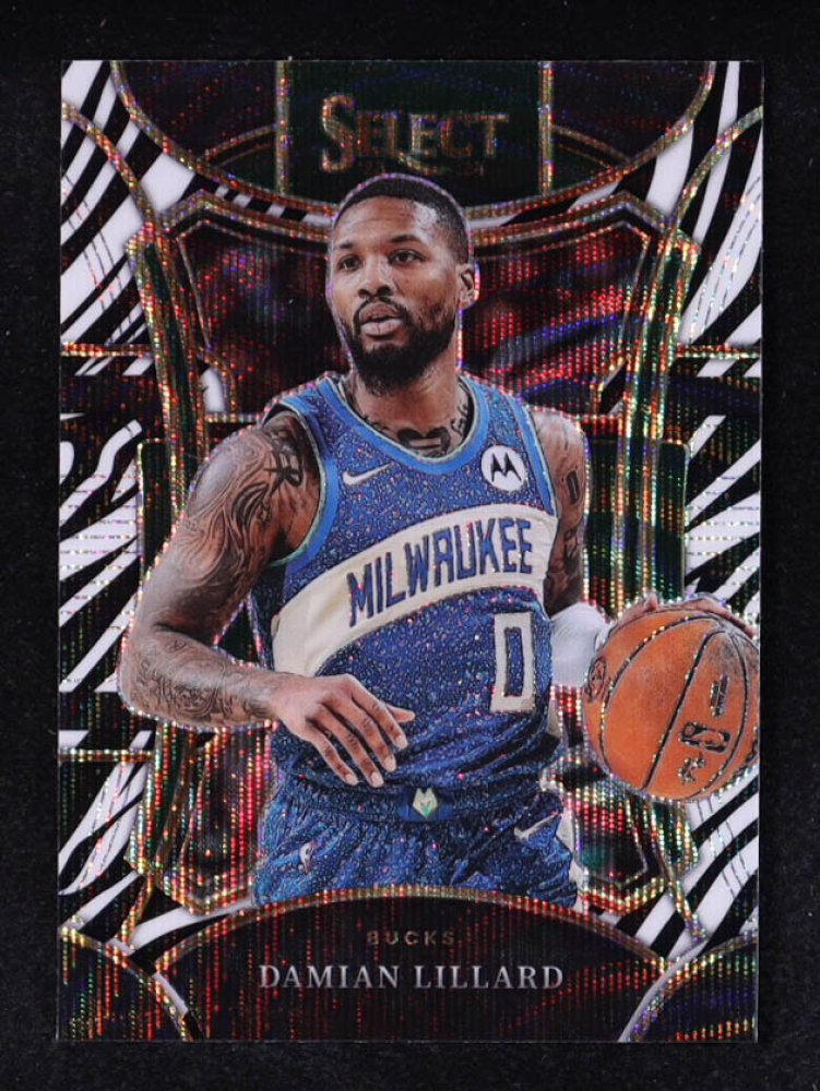 Damian Lillard 2023-24 Select Prizms Zebra #338