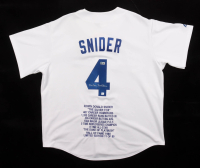 Duke Snider Signed LE Dodgers Majestic Authentic Career Highlight Stat Jersey (Beckett) at PristineAuction.com