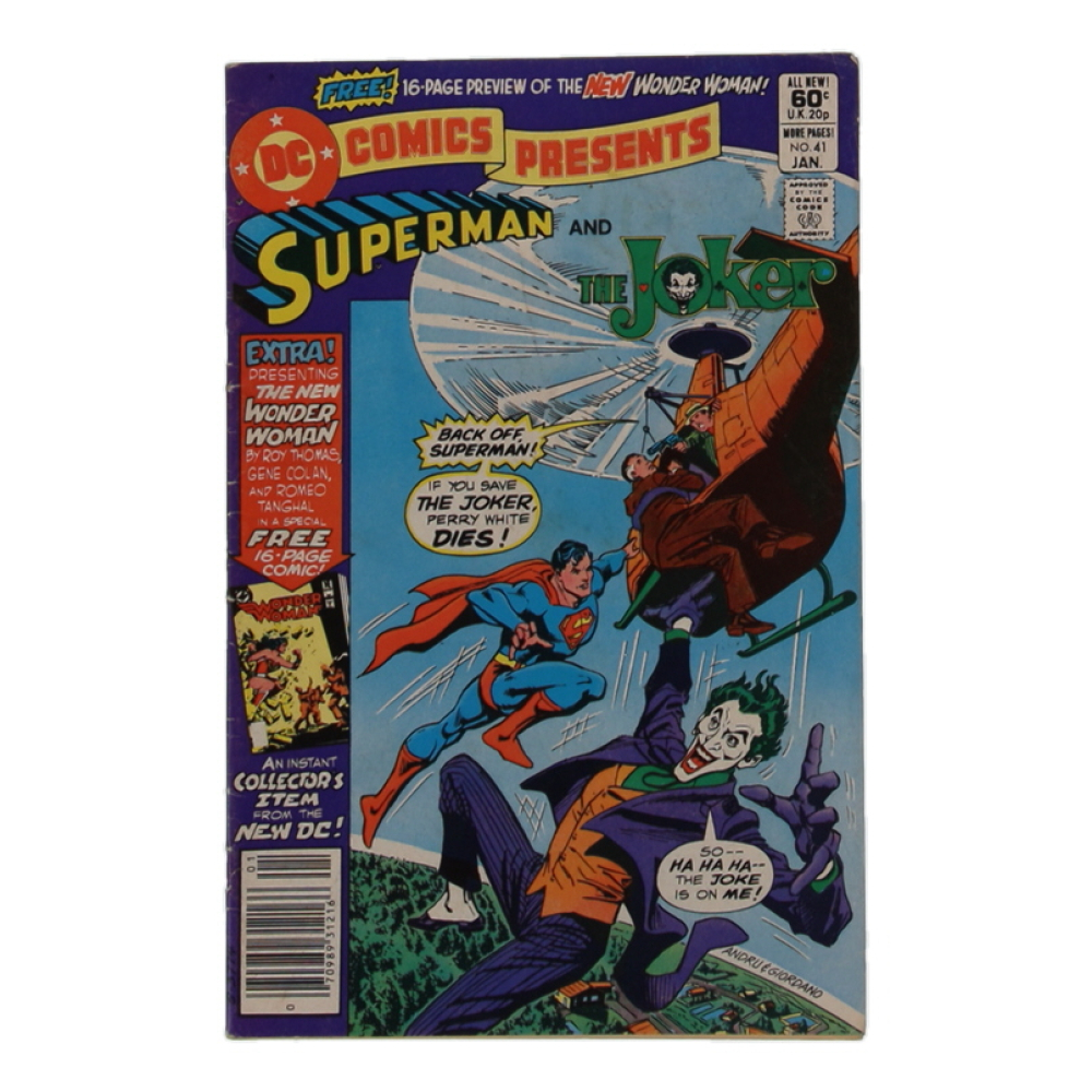 1982 "DC Comics Presents: Superman and the Joker" #41 DC Comic Book at PristineAuction.com