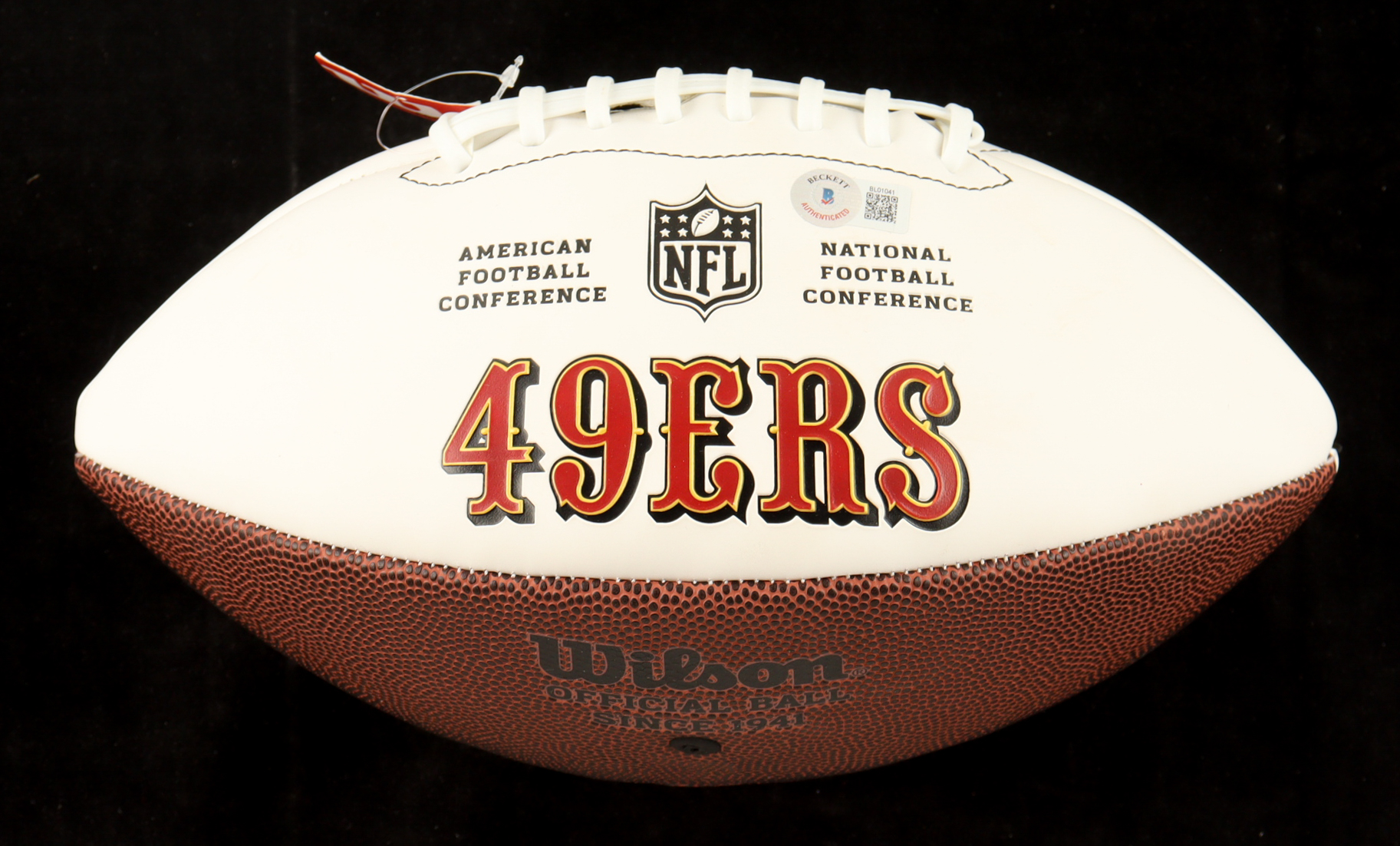 George Kittle Signed 49ers Logo Football (Beckett) at PristineAuction.com George Kittle Signed 49ers Logo Football (Beckett) at PristineAuction.com