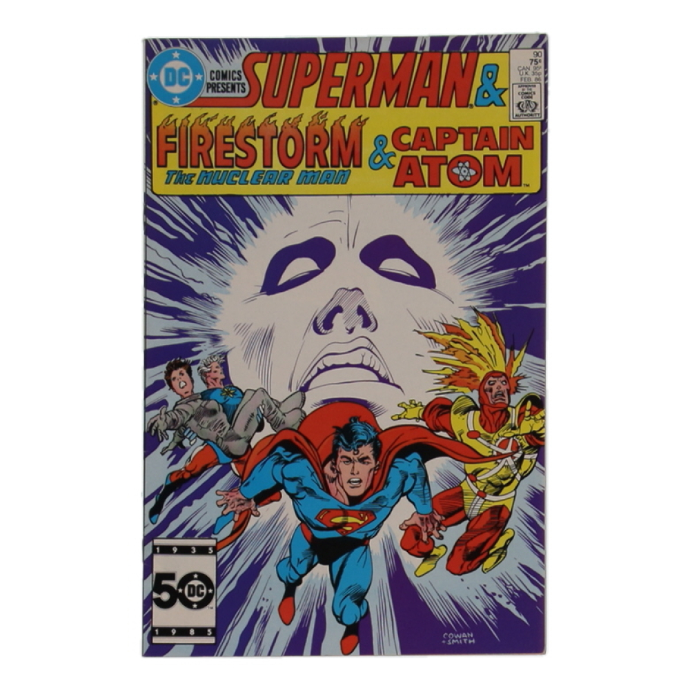 1985 "DC Comics Presents: Superman and Firestorm and Captain Atom" #90 DC Comic Book at PristineAuction.com