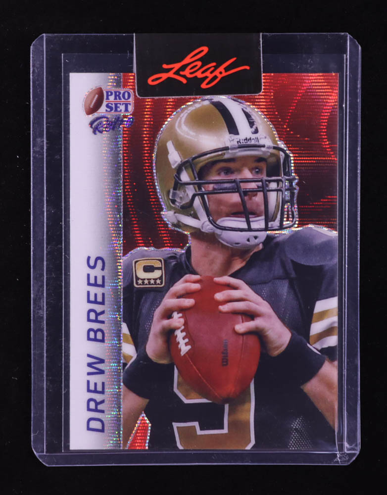 Drew Brees 2024 Leaf Pro Set Retro Wave Red Pre-Production Proof #NNO #1/1 at PristineAuction.com Drew Brees 2024 Leaf Pro Set Retro Wave Red Pre-Production Proof #NNO #1/1 at PristineAuction.com