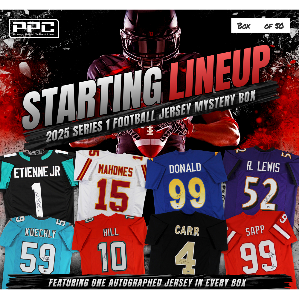 Press Pass Collectibles 2025 Starting Lineup Football Jersey Mystery Box – Series 1 (Limited to 50) at PristineAuction.com