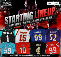 Press Pass Collectibles 2025 Starting Lineup Football Jersey Mystery Box &ndash; Series 1 (Limited to 50) at PristineAuction.com