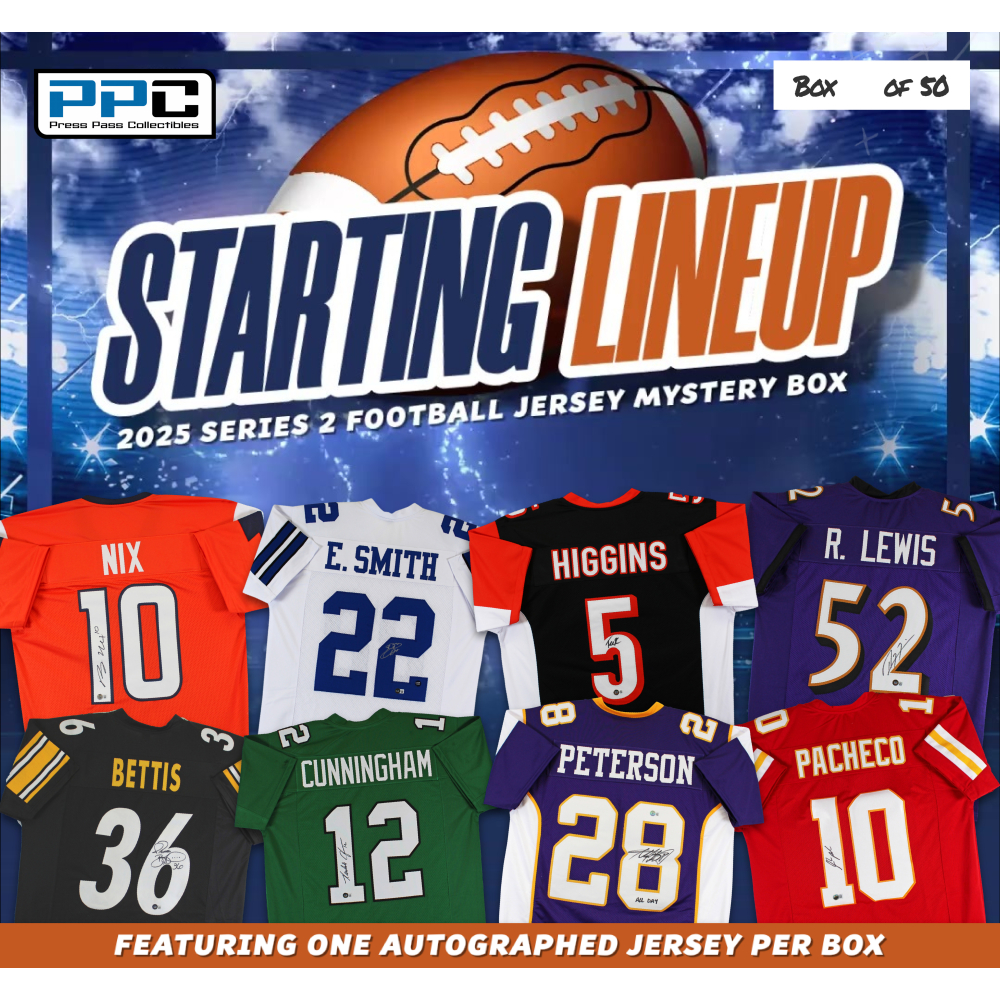 Press Pass Collectibles 2025 Starting Lineup Football Jersey Mystery Box – Series 2 (Limited to 50) at PristineAuction.com