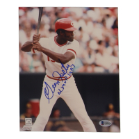 George Foster Signed Reds 8x10 Photo Inscribed "NL MVP 1977" (Beckett) at PristineAuction.com