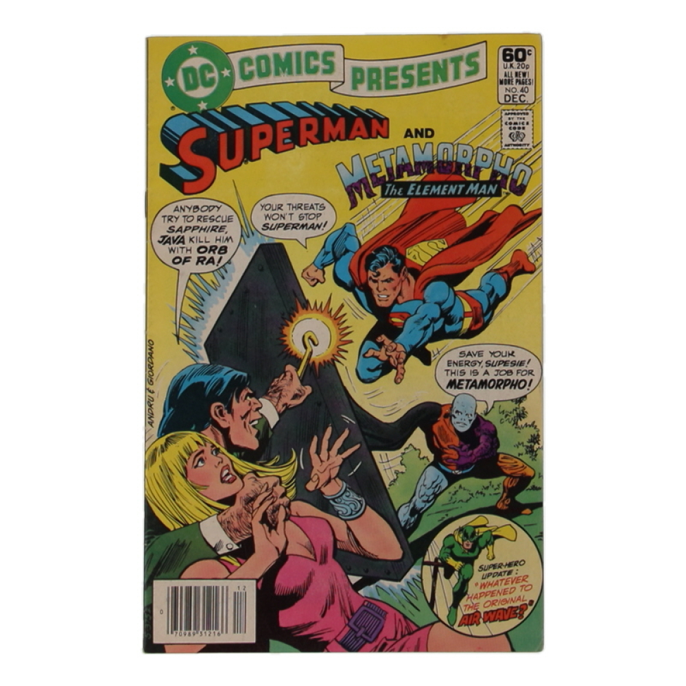 1981 "DC Comics Presents: Superman and Metamorpho" #40 DC Comic Book at PristineAuction.com