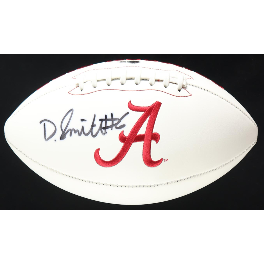 DeVonta Smith Signed Alabama Crimson Tide Logo Football (Beckett) at PristineAuction.com
